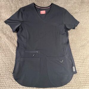 Gray scrub set, worn twice. Side XXS top and Xs bottoms